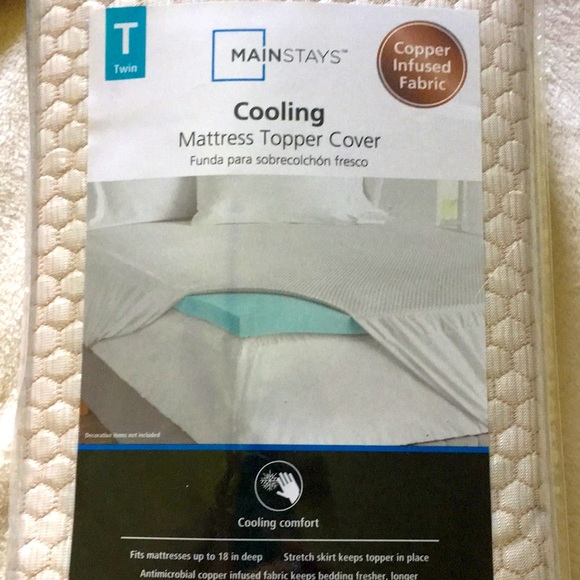 Mainstays Bedding Mainstays Cooling Mattress Topper Cover Twin Bed
